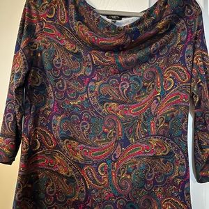 Talbots paisley top